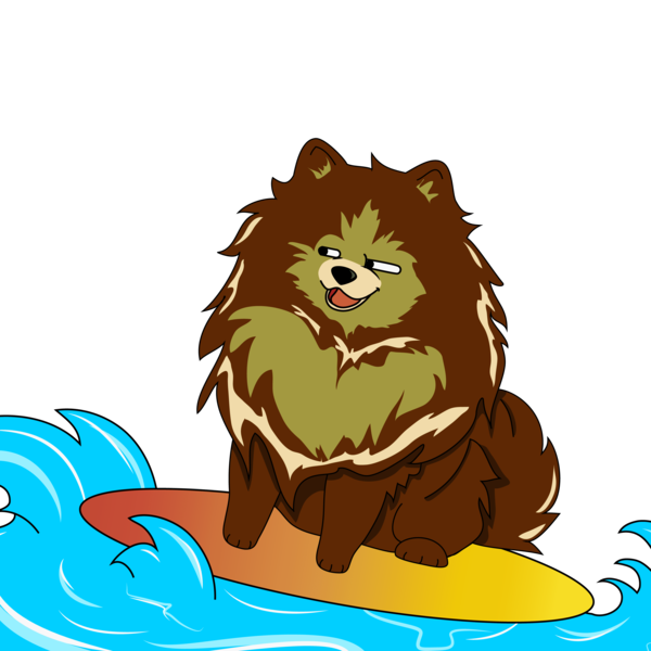 Perro surfeando - DoggyWooF